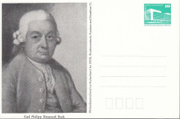 DDR PP 18, Ungebraucht, Carl Philipp Emanuel Bach, 1988 - Postales Privados - Nuevos