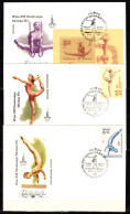 USSR Russia 1979 Olympic Games Moscow, Gymnastics Set Of 5 + S/s On 6 FDC - Sommer 1980: Moskau