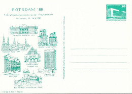 DDR PP 18, Ungebraucht, POTSDAM '88, Debrecen, Opole, Minsk, Sibiu, Riga, Karlstejn - Cartes Postales Privées - Neuves