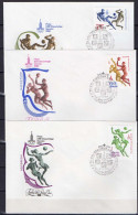 USSR Russia 1979 Olympic Games Moscow, Football Soccer, Basketball, Volleyball, Handball, Hockey Set Of 5 On 5 FDC - Estate 1980: Mosca