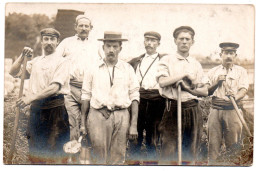 Groupe De Travailleurs Agricoles. Carte Photo Non Située - Paysans