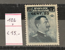 Italie Timbres  N° 102 Neuf* - Ongebruikt