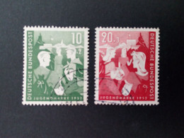 DEUTSCHLAND MI-NR. 153-154 GESTEMPELT(USED) JUGEND 1952 ZWEITER BUNDESJUGENDPLAN - Oblitérés