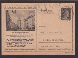 Ostmark Wien Österreich Nachträglich Entwertet Ganzsache Deutsches Reich - Storia Postale