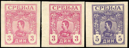 Serbien, 1901, 53-61 U, Ohne Gummi - Serbia