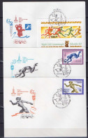 USSR Russia 1980 Olympic Games Moscow, Athletics Set Of 5 + S/s On 6 FDC - Ete 1980: Moscou