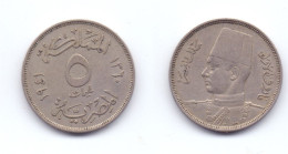 Egypt 5 Milliemes 1941 (1360) - Egitto