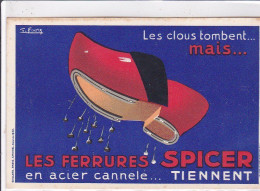 PUBLICITE : Les Ferrures Spicer En Acier Cannelé (chaussures) - Très Bon état - Publicité