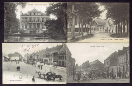 LOT 4 CP DPT 62 - LILLERS - CHATEAU - ECOLE DE NATATION - RUE DE PERNES - GRAND PLACE - Lillers