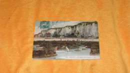 CARTE POSTALE ANCIENNE CIRCULEE DATE ?../ DIEPPE.- LES ROCHERS ET LES FALAISES..COLORISEE..CACHETS + TIMBRE - Dieppe