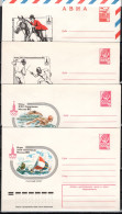 USSR Russia 1980 Olympic Games Moscow, Equestrian, Fencing, Swimming, Sailing 4 Commemorative Covers - Verano 1980: Moscu