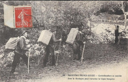 Frontière Franco Suisse. Contrebandier En Marche Dans La Montagne. Carte Expédiée De Chatillon De Michaille - Unclassified