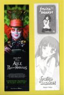 2 MARQUE-PAGES . " FRUITS BASKET. NATSUKI TAKAYA " . " JOHNNY DEPP. ALICE AU PAYS DES MERVEILLES " - Réf. N°111 E - - Marque-Pages