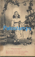 228948 FRANCE NORMANDIE COSTUMES GIRL WITH FRUIT SPOTTED POSTAL POSTCARD - Otros & Sin Clasificación