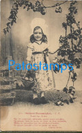 228948 FRANCE NORMANDIE COSTUMES GIRL WITH FRUIT SPOTTED POSTAL POSTCARD - Autres & Non Classés