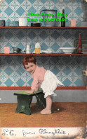 R420665 A Small Child At A Chair In The Kitchen. Serie 238. 1905 - World