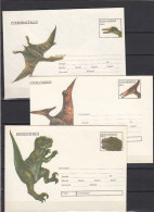 3 E.P. Neufs - DINOSAURES  - Tirage 5000 Ex. - Prehistorics