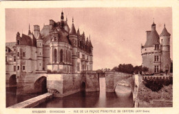 37 - Indre Et Loire -  CHENONCEAUX - Vue De La Facade Principale Du Chateau - Chenonceaux