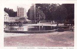 58 - Nievre -  SAINT HONORE LES BAINS - Etablissement Thermal Et Le Bassin - Saint-Honoré-les-Bains