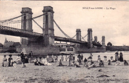 58 - Nievre - SULLY Sur LOIRE -  Le Pont Suspendu Et La Plage - Animée - Altri & Non Classificati