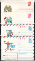 USSR Russia 1980 Olympic Games Moscow, Football Soccer, Volleyball, Basketball, Handball 4 Commemorative Covers - Ete 1980: Moscou