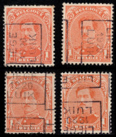 Preo's (135) "LIEGE 1920 LUIK" OCVB 2508 A+B+C+D - Rolstempels 1920-29