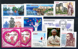 RC 27632 FRANCE 2008 / 2009 LOT DE TIMBRES EN EURO A LA FACIALE 8,14€ NEUFS ** - Unused Stamps