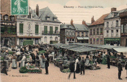 4V4Sb   02 Chauny Place De L'Hotel De Ville Marché - Chauny