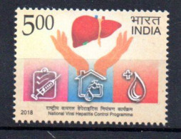 INDE - INDIA - 2018 - PROGRAMME DE LUTTE CONTRE L'HEPATITE - NATIONAL VIRAL HEPATITIS CONTROL PROGRAM - MEDICAL - - Unused Stamps