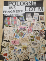 POLOGNE, VRAC, 80 G , LOT M ,SUR FRAGMENTS,MODERNES , GRANDS FORMATS,波兰， 散装， 80 克， 批次 M ，在碎片上， 现代 , LARGE OFF PAPER MIX - Lots & Kiloware (mixtures) - Max. 999 Stamps