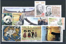 RC 27634 FRANCE 2009 LOT DE TIMBRES EN EURO A LA FACIALE 8,06€ NEUFS ** - Ungebraucht