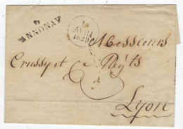 Lettre Avec Cursive D'ANNONAY Pour LYON 1829 - Sonstige & Ohne Zuordnung