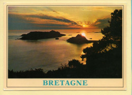 Coucher De Soleil : Derniers Reflets Sur La Côte Bretonne / Couleurs De Bretagne (voir Scan Recto/verso) - Contre La Lumière