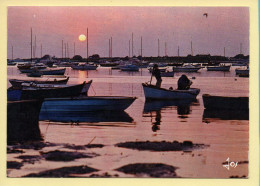 Coucher De Soleil : Derniers Reflets De Soleil Sur Le Fond Du Port / Bateaux / Barques (animée) (voir Scan Recto/verso) - Contraluz