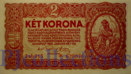 HUNGARY 2 KRONA 1920 PICK 58 AU/UNC W/ASTERISK - Hongarije