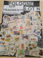 POLOGNE, VRAC, 80 G , LOT N ,SUR FRAGMENTS,MODERNES , GRANDS FORMATS,波兰， 散装， 80 克， 批次 N ，在碎片上， 现代 ，  LARGE ON PAPER MIX - Lots & Kiloware (max. 999 Stück)