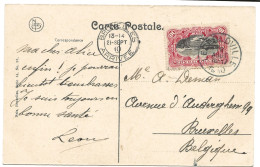 !!! CONGO, CPA DE 1910, DÉPART DE LÉOPOLDVILLE POUR BRUXELLES (BELGIQUE) - Briefe U. Dokumente