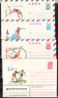 USSR Russia 1980 Olympic Games Moscow, Athletics, High Diving, Hockey 4 Commemorative Covers - Estate 1980: Mosca