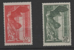 YT 354/355 VICTOIRE DE SAMOTHRACE , NEUFS**, BEAU CENTRAGE STAMPS BRIEFMARKEN - Neufs