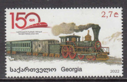 2022 Georgia 150th Anniversary Of Railways In Georgia Complete Set Of 1 MNH - Géorgie