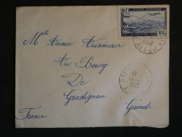 F2 B ALGERIE  LETTRE  RR 1949 HAMMAM RIGHA   A GRADIGNAN FRANCE + AFF. INTERESSANT+++ - Briefe U. Dokumente