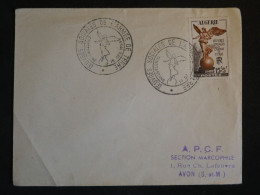 F2 B ALGERIE  LETTRE  ARMEE DE TERRE  1953 A AVON FRANCE + AFF. INTERESSANT+++ - Covers & Documents