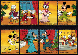 MWD-BK7-404-3 MINT PF/MNH ¤ SIERRA LEONE 1988 8w In Serie ¤ MICKEY'S CHRISMAS DANCE - Disney