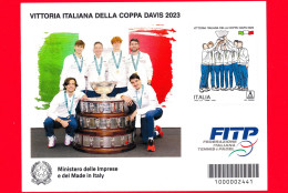 Nuovo - MNH - ITALIA - 2024 - Vittoria Italiana Della Coppa Davis 2023 – Foglietto - A Zona 1 - Barre 2441 - Blocs-feuillets