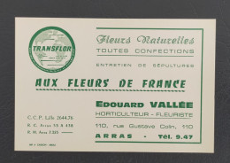 Carte De Visite Arras Aux Fleurs De France - Visitekaartjes