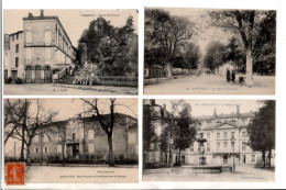 47- Aiguillon Ecole Primaire Escalier Monumental - Ect - 4 Cartes Postales Ancienne - Andere & Zonder Classificatie