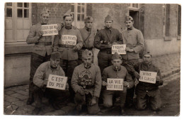 Groupe De Soldats. Carte Photo Non Située - Sonstige & Ohne Zuordnung