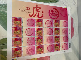 Hong Kong Stamp 2022 Tigers New Year Greeting  Big Sheets X 2 MNH - Félins