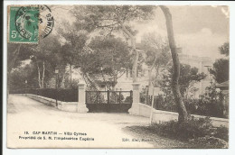 Le Cap Martin Villa Cyrnos Propriétée De Sa M. L'Impératrice Eugénie    1911      N° 19 - Altri & Non Classificati