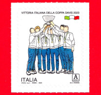 Nuovo - MNH - ITALIA - 2024 - Vittoria Italiana Della Coppa Davis 2023 – A Zona 1 - 2021-...: Nieuw/plakker